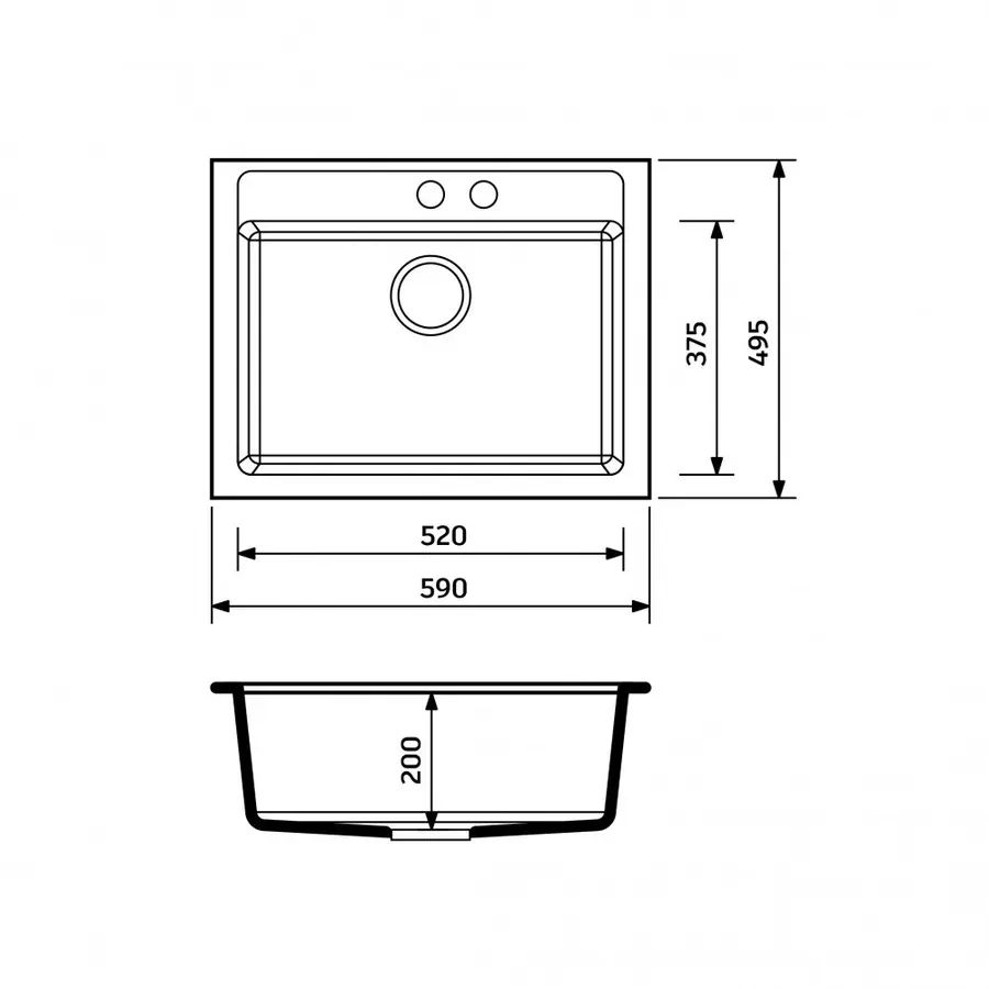 Гранітна мийка Adamant PRIZMA Терра