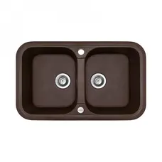 Гранітна мийка Adamant TWINS Коричневий