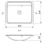 Умывальник врезной ADAMANT OPTION 550Х430 BLACK & WHITE оригинальный
