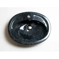 Умывальник врезной для ванны ADAMANT COMFY 540Х425 BLACK & WHITE серый