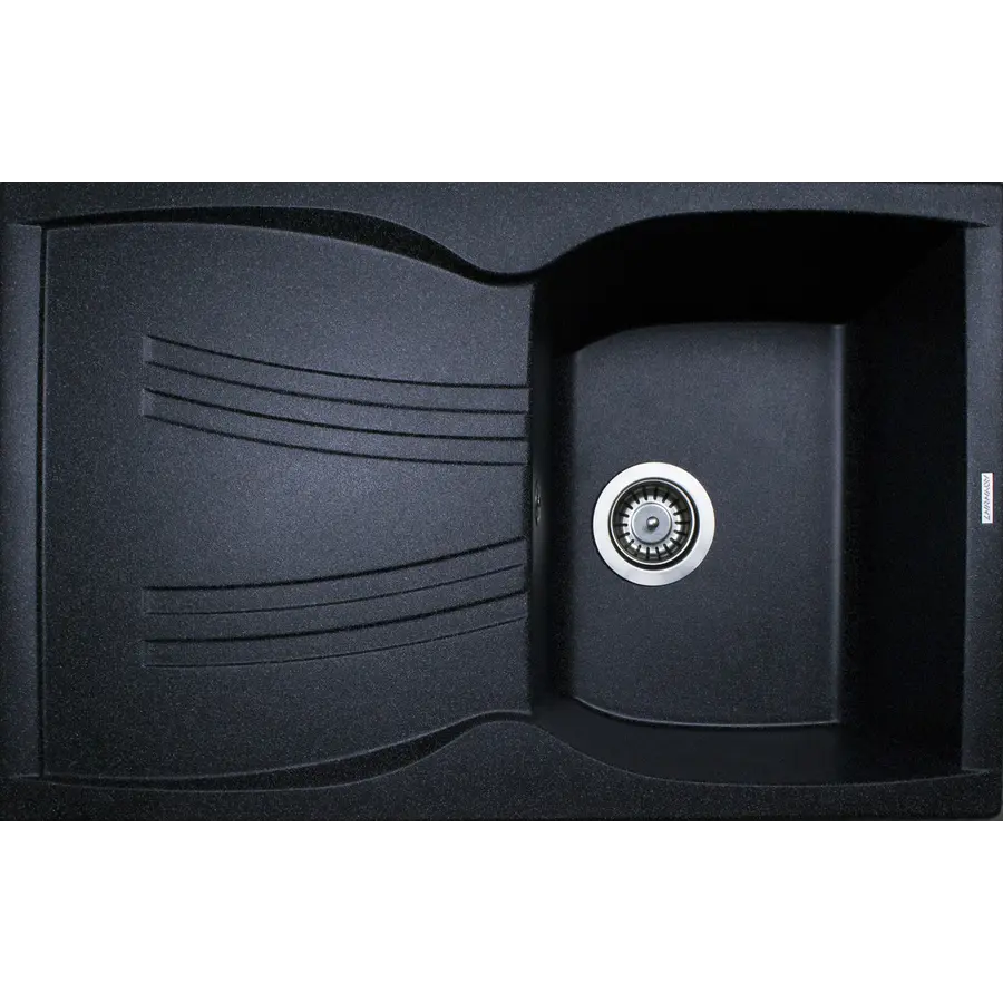 Гранітна кухонна мийка Adamant NEW LINE ЧОРНА-03