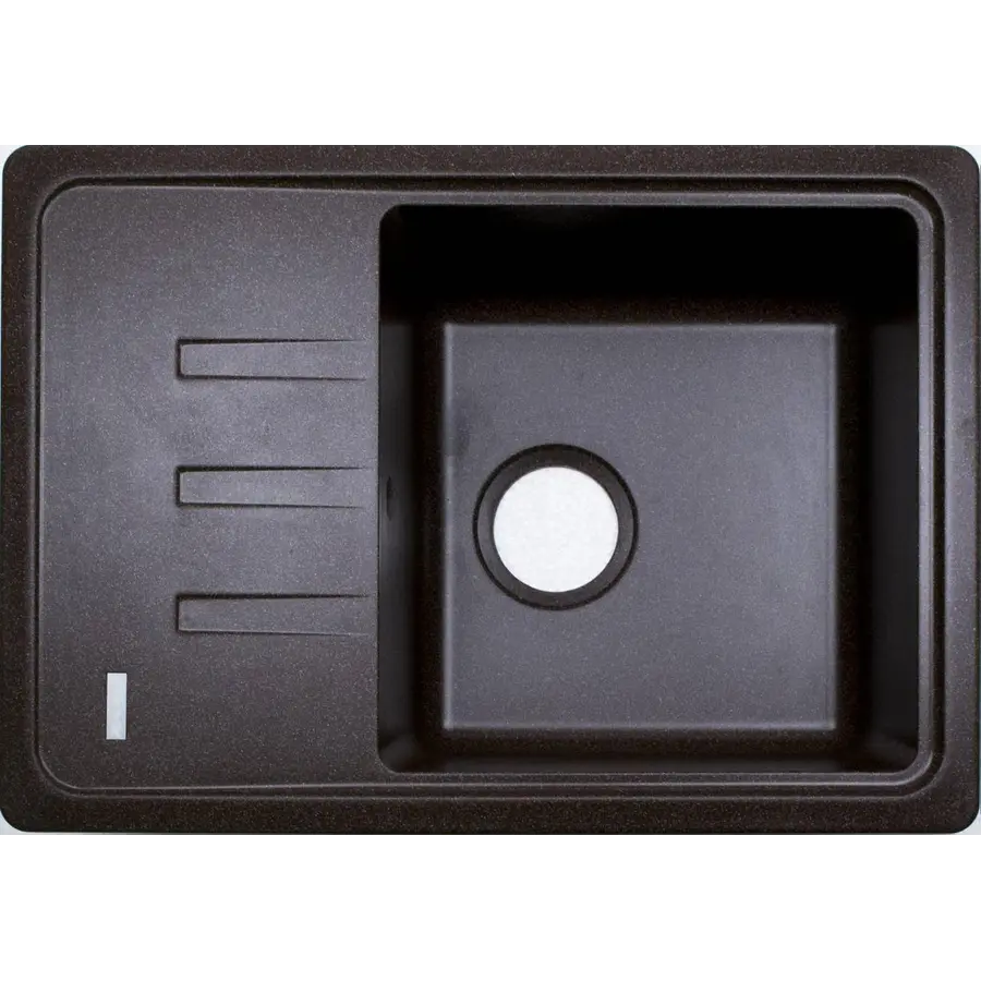 Гранітна кухонна мийка Adamant SLIM КОРИЧНЕВИЙ-05