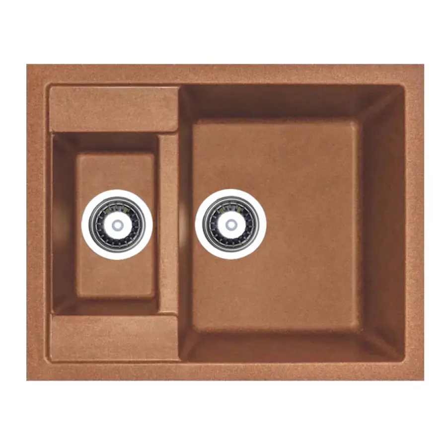 Гранітна плита, мийка Adamant DUPLEX Терракота