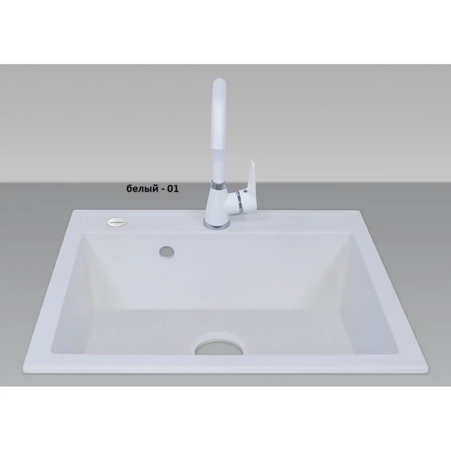 Гранітна мийка Adamant PRIZMA Білий