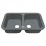 Гранітна мийка Adamant TWINS Сірий