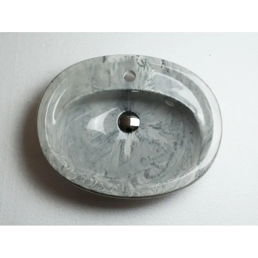 Умывальник врезной ADAMANT COMFY 540Х425 WHITE & BLACK