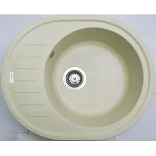 Гранітна кухонна мийка Adamant OVUM IVORY-08