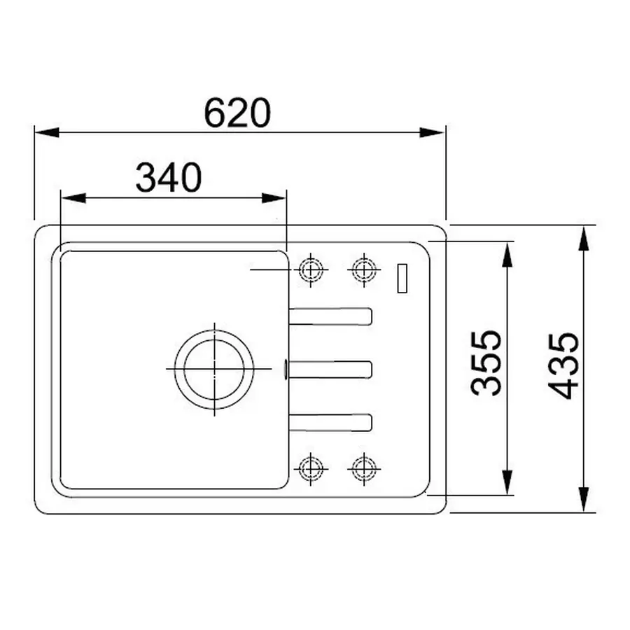 Гранітна кухонна мийка Adamant SLIM МОККО-12