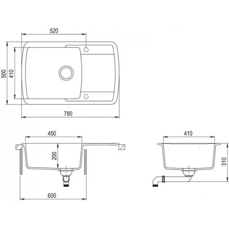 Гранитная кухонная мойка Adamant OPTIMAX MOKKO-12