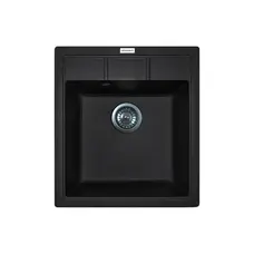Гранітна мийка Adamant BRICK Чорний металік