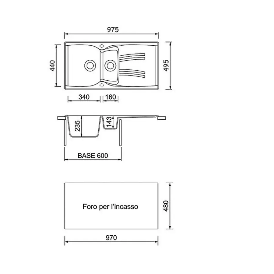 Гранитная кухонная мойка Adamant NEW LINE PLUS