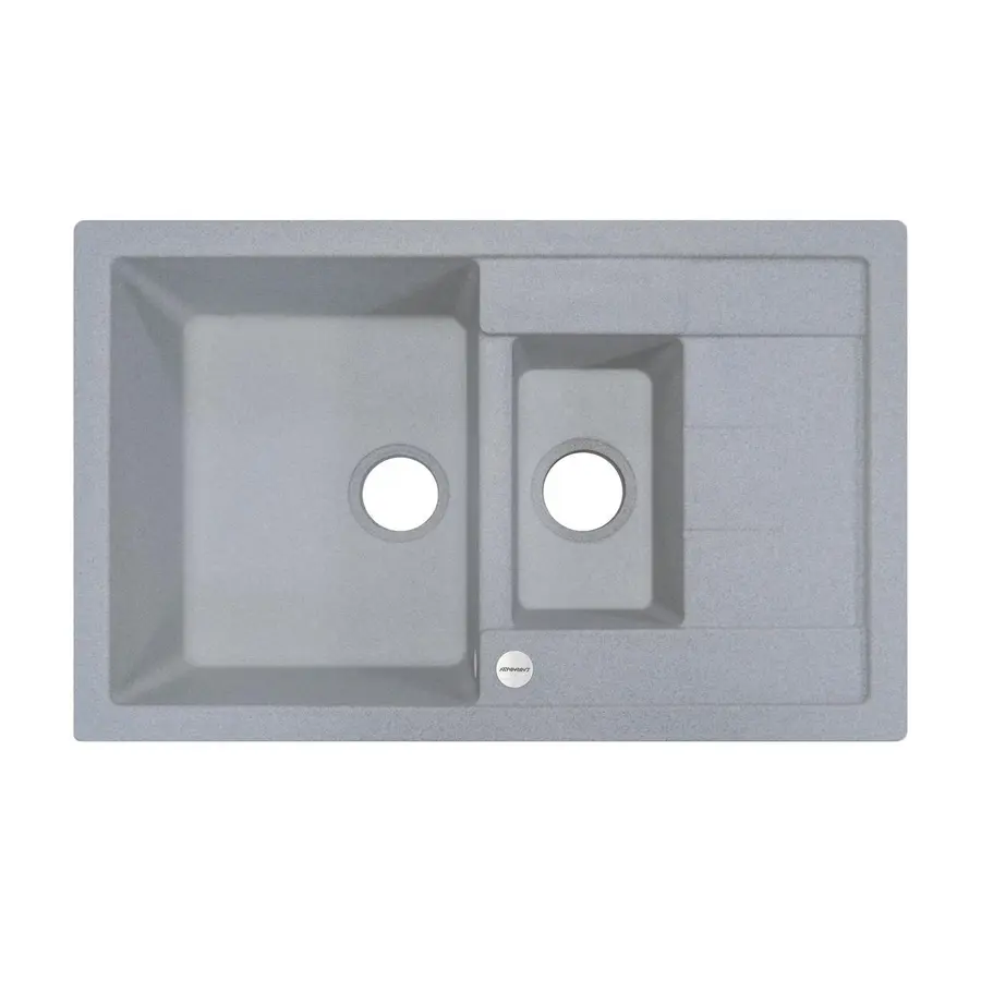 Гранітна кухонна мийка Adamant ANILA PLUS СВІТЛО СІРИЙ-09