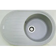 Гранітна кухонна мийка Adamant ELLIPSIS СВІТЛО СІРИЙ-09