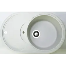 Гранітна кухонна мийка Adamant SHELL БІЛИЙ-01