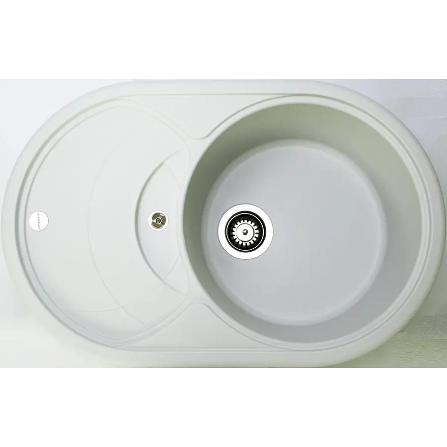 Гранітна кухонна мийка Adamant SHELL БІЛИЙ-01