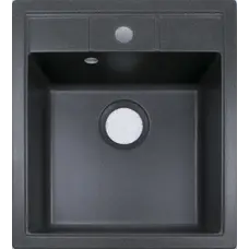Гранітна мийка Adamant BRICK Чорний металік