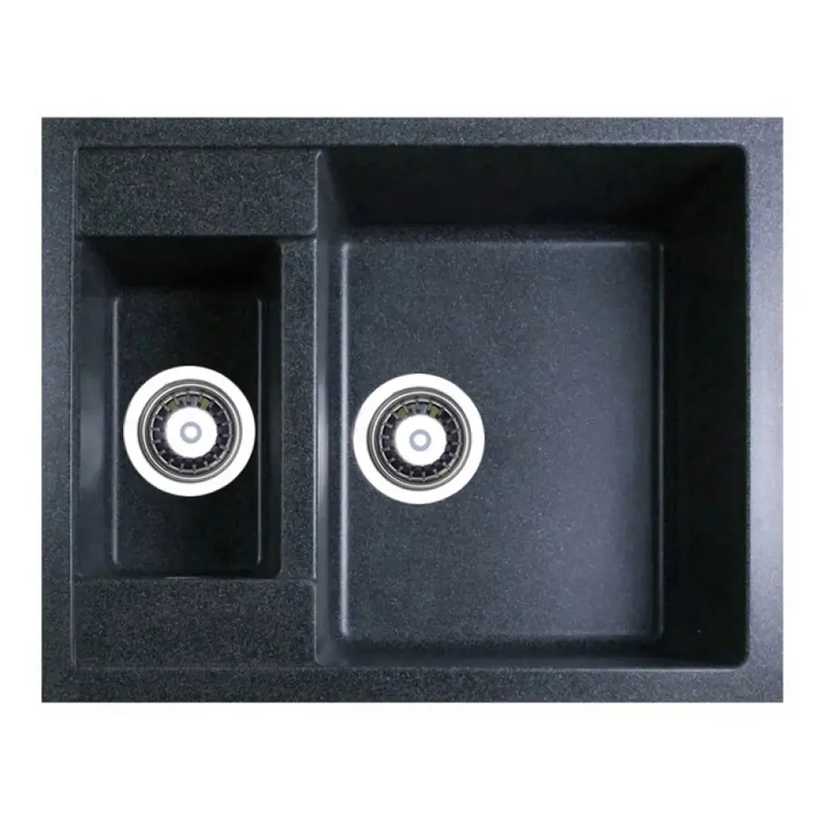 Гранітна мийка ADAMANT DUPLEX Графіт