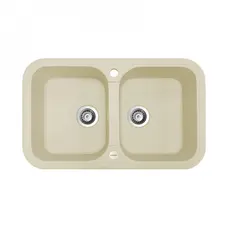 Гранітна мийка Adamant TWINS Айворі