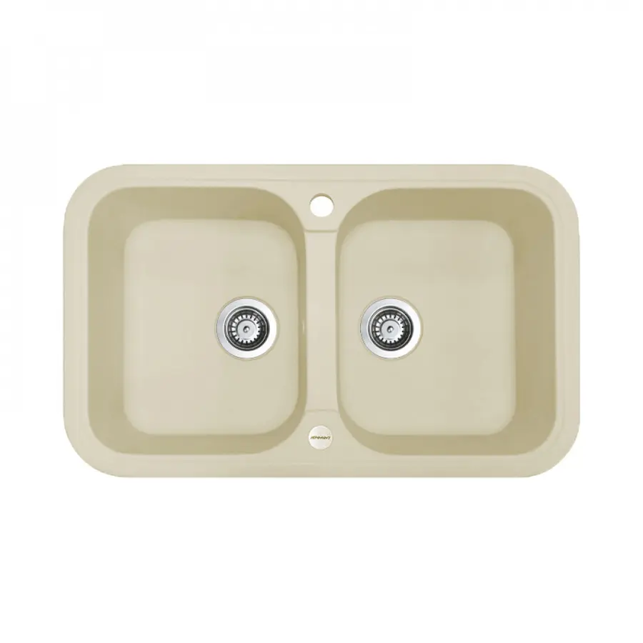 Гранітна мийка Adamant TWINS Айворі