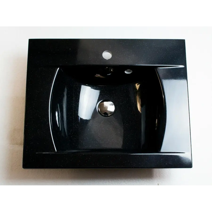 Умывальник накладной черный ADAMANT OVER-60 600Х490 ONYX