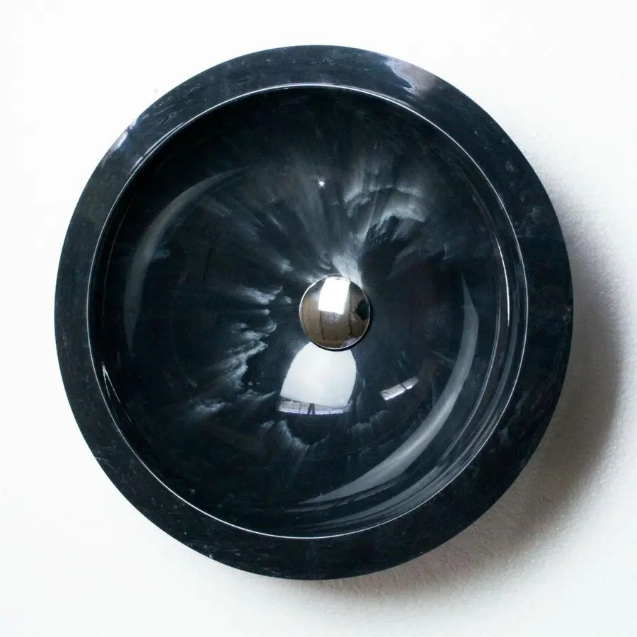 Раковина врезная Adamant MOON 460 BLACK & WHITE