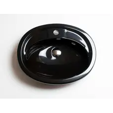 Умывальник врезной для ванны черный ADAMANT COMFY 540Х425 BLACK & BROWN