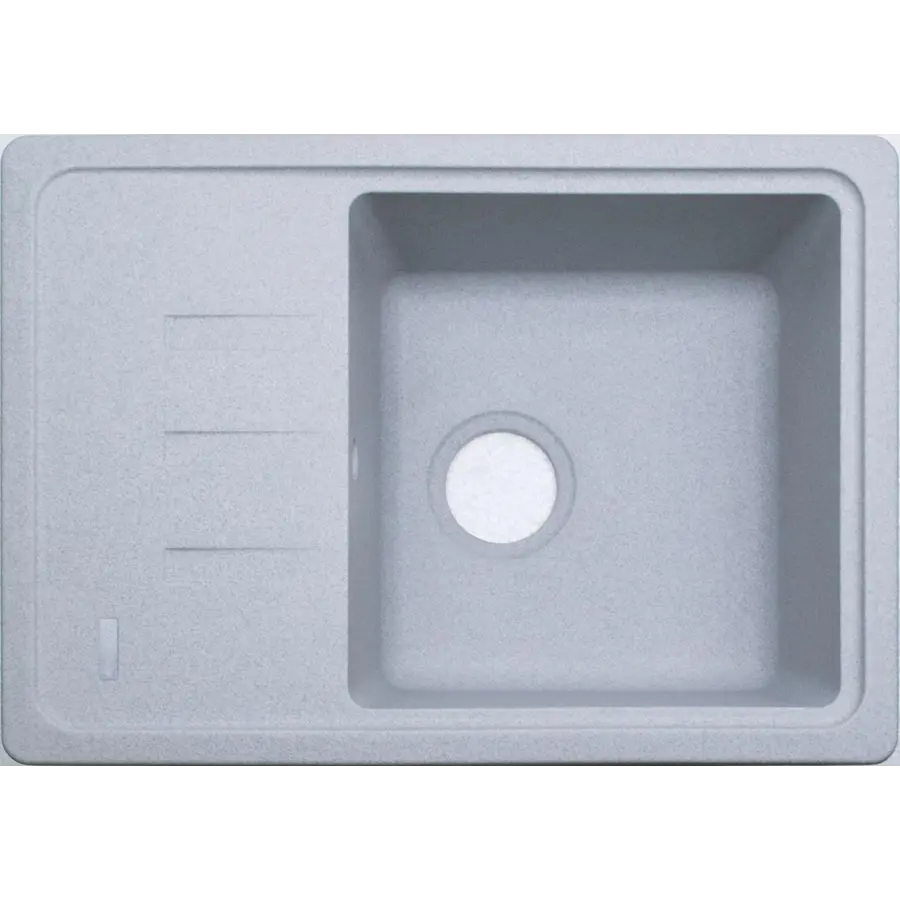 Гранітна кухонна мийка Adamant СВІТЛО SLIM СІРИЙ - 09