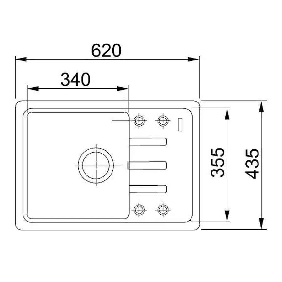 Гранітна кухонна мийка Adamant СВІТЛО SLIM СІРИЙ - 09