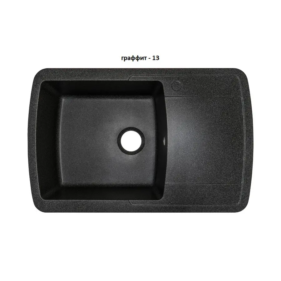 Гранітна кухонна мийка Adamant OPTIMAX ГРАФИТ-13