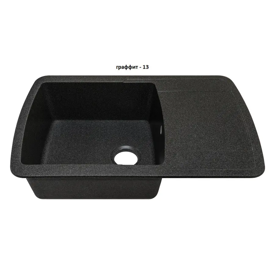 Гранітна кухонна мийка Adamant OPTIMAX ГРАФИТ-13