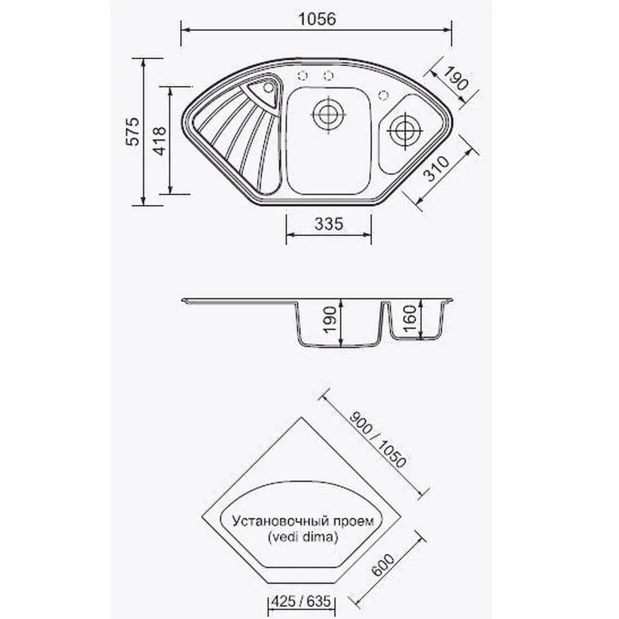 Гранітна мийка Adamant CONSENSUS Афворі