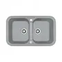 Гранітна мийка Adamant TWINS Світло сірий