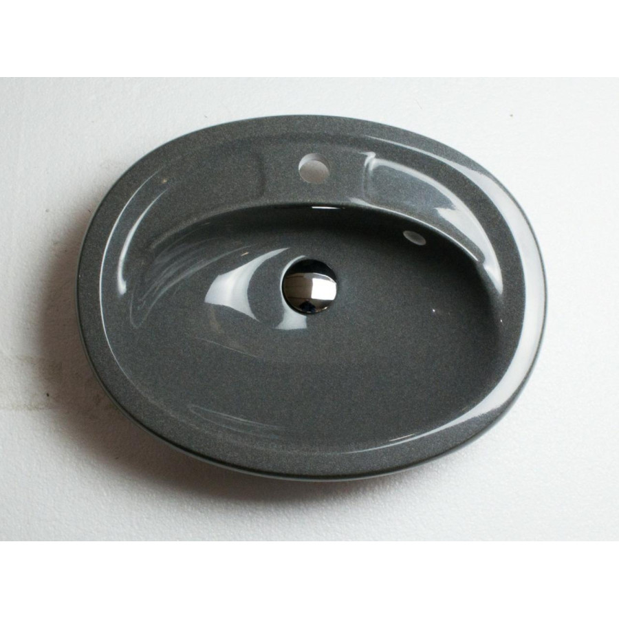 Умывальник врезной серого цвета для ванной ADAMANT COMFY 540Х425 GRAY