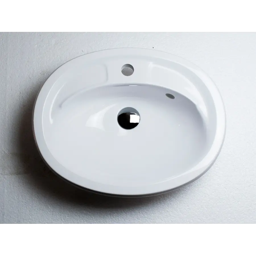 Умывальник врезной белого цвета ADAMANT COMFY 540Х425 WHITE