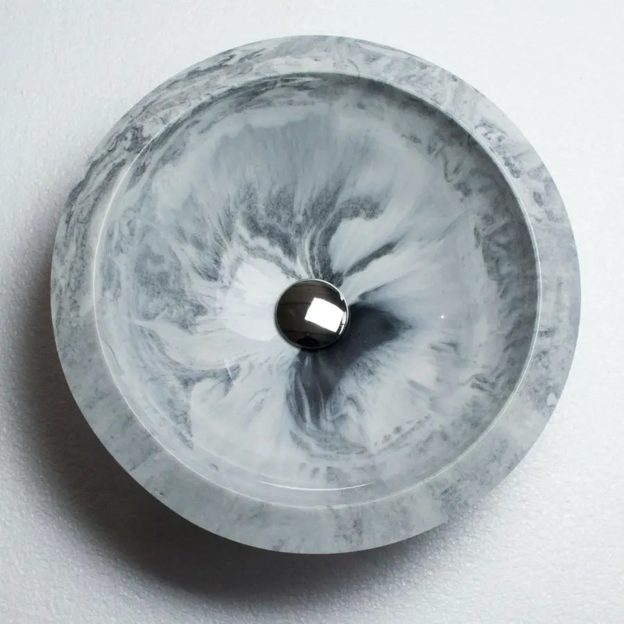 Раковина врезная Adamant MOON 460 WHITE & BLACK (серый)