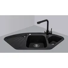 Гранітна кухонна мийка Adamant CONSENSUS ЧОРНИЙ-03