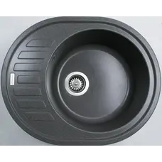 Гранітна кухонна мийка Adamant OVUM СІРИЙ-04