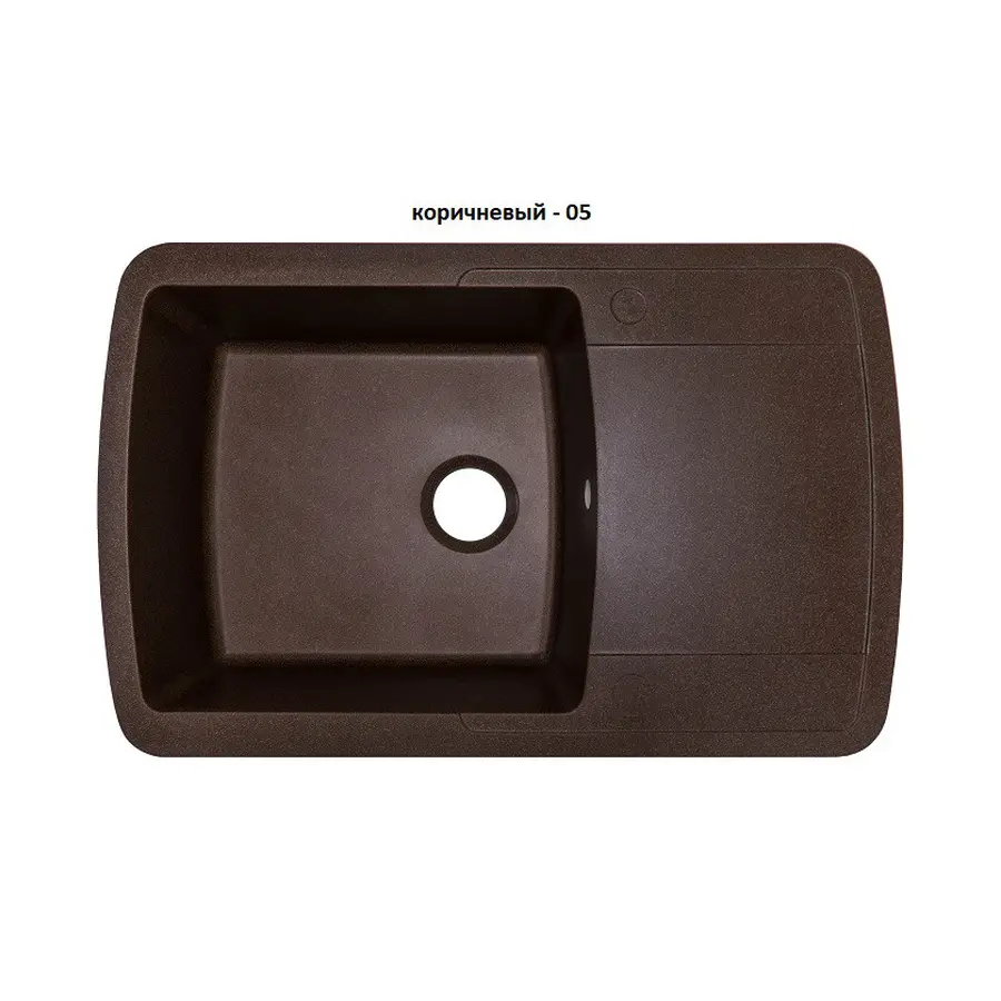Гранітна кухонна мийка Adamant OPTIMAX КОРИЧНЕВИЙ-05
