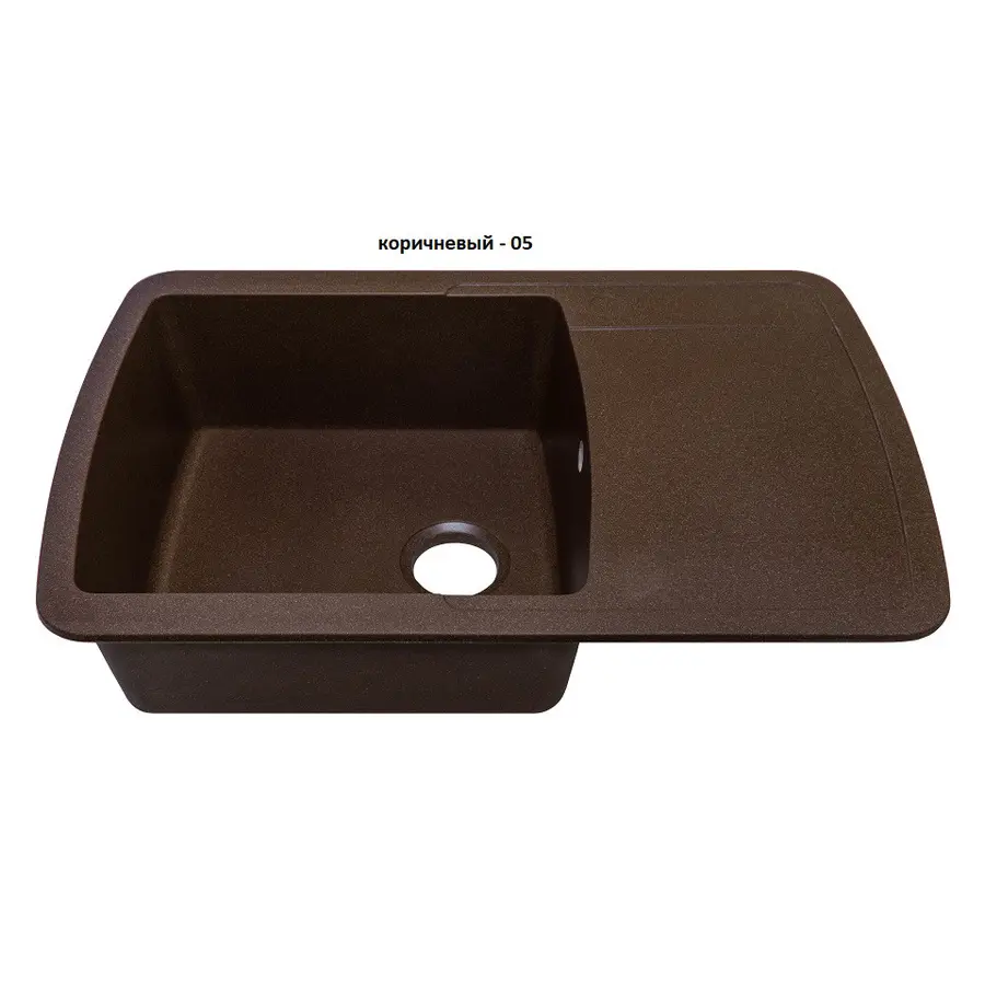 Гранітна кухонна мийка Adamant OPTIMAX КОРИЧНЕВИЙ-05