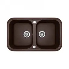 Гранітна мийка Adamant TWINS Мокко