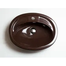 Умывальник врезной коричневый ADAMANT COMFY 540Х425 BROWN для ванной комнаты