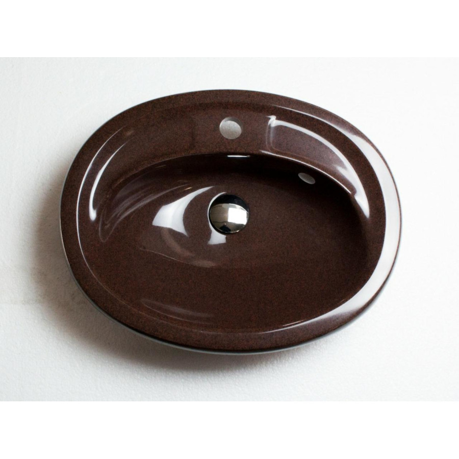 Умивальник врізний коричневий ADAMANT COMFY 540Х425 BROWN для ванни