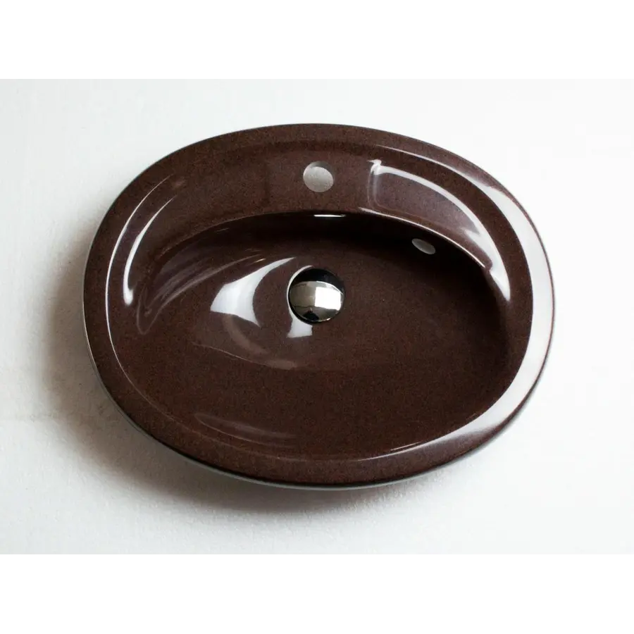 Умывальник врезной коричневый ADAMANT COMFY 540Х425 BROWN для ванной комнаты