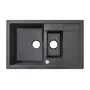 Гранітна кухонна мийка Adamant ANILA PLUS СІРИЙ-04
