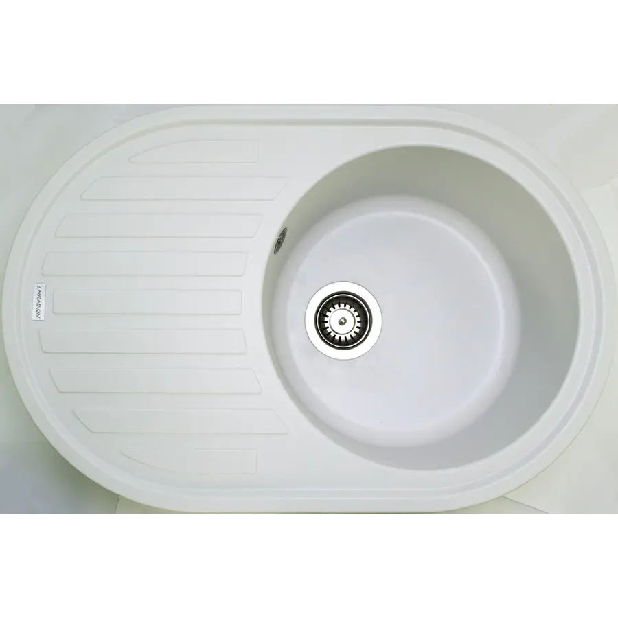 Гранітна кухонна мийка Adamant ELLIPSIS БІЛИЙ-01