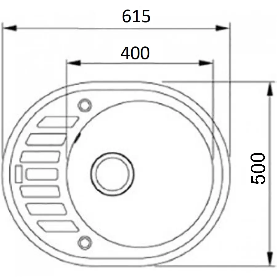 Гранітна кухонна мийка Adamant OVUM TERRACOTTA-11