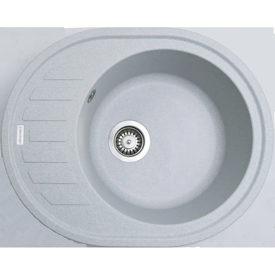 Гранітна кухонна мийка Adamant OVUM СВІТЛО СІРИЙ-09