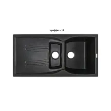 Гранітна кухонна мийка Adamant NEW LINE PLUS ГРАФИТ-13