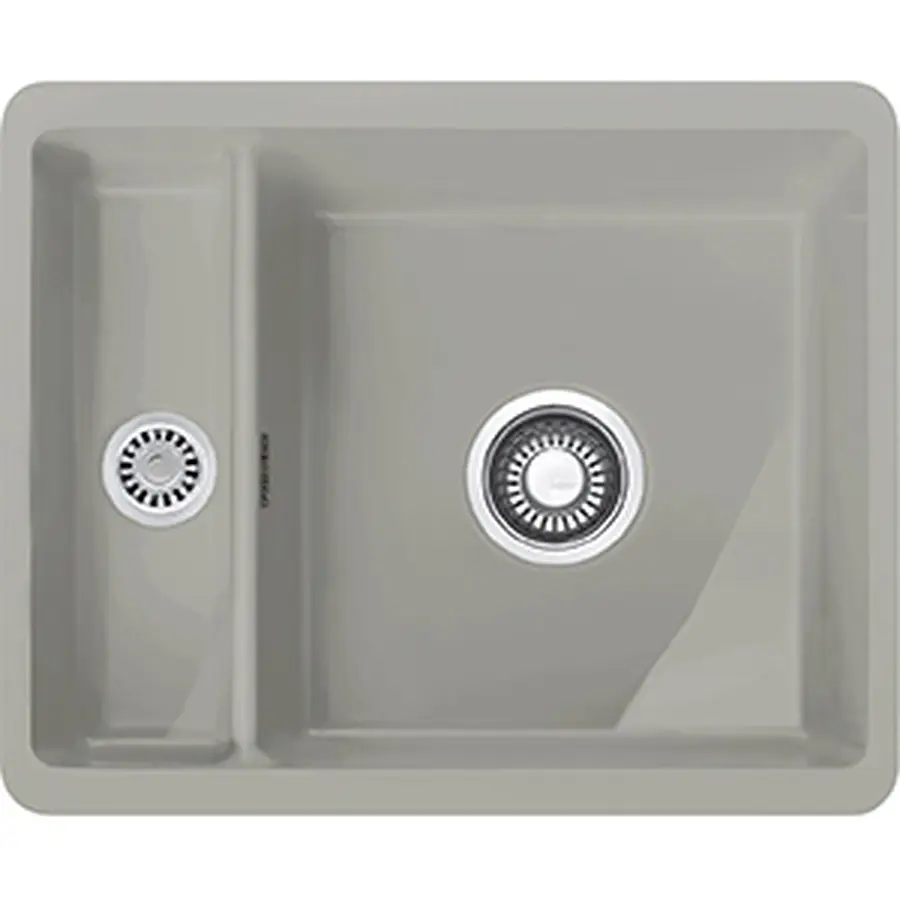 Кухонна гранітна мийка Franke Kubus KBK 160 Fraceram Сірий матовий