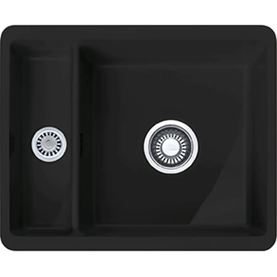 Кухонна гранітна мийка Franke Kubus KBK 160 Fraceram Чорний матовий